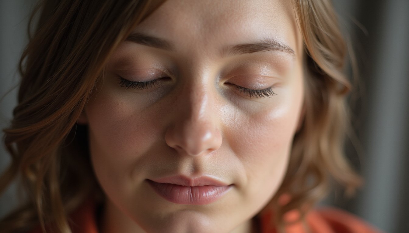 person doing mindfullness