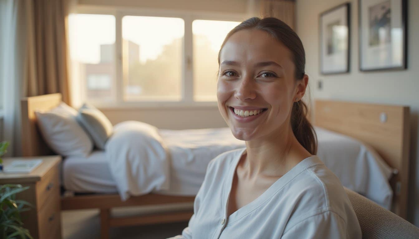 Person relaxed in bed supporting alcohol detox recovery journey