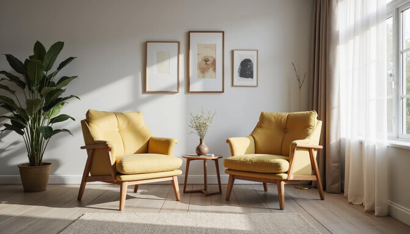 Person seated on sofa, home indoor setting, emotionally numb facial expression